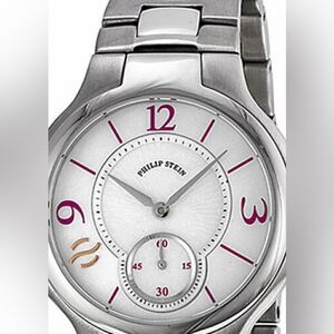 Women’s Philip stein mother of pearl face stainless steel watch 35 mm